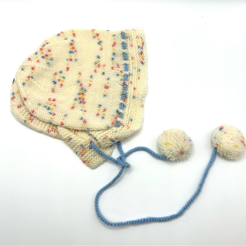 Cream Knit Baby Cardigan and Bonnet Set - Picture 5 of 9